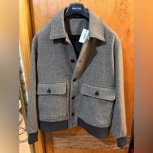 Jason Wu Herringbone Jacket - Black and Brown